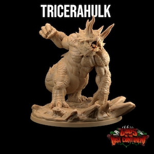 Tricerahulk | Gods of the Lost Continent - Dragon Trappers Lodge | D&D | TTRPG | High-Resolution Resin