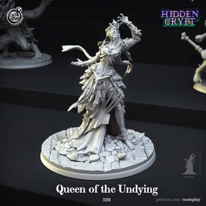 Koningin der onsterfelijken | Verborgen crypte - Cast n Play | D&D | TTRPG | Hars met hoge resolutie