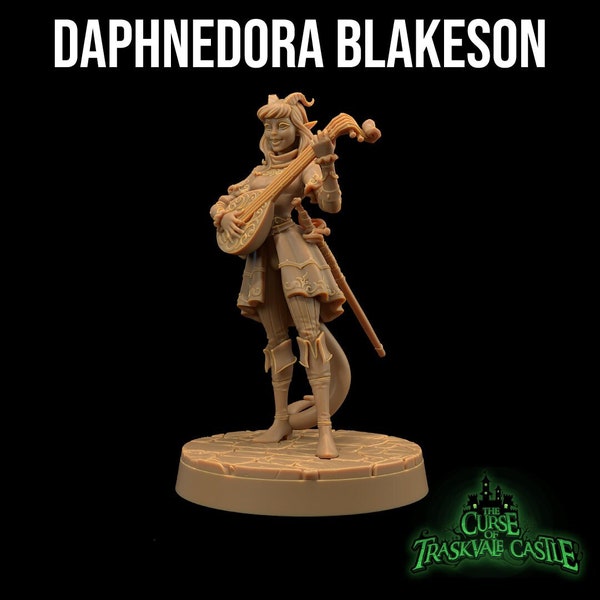 Daphnedora Blakeson the Tiefling Bard | The Curse of Traskvale Castle - Dragon Trappers Lodge | High Resolution Resin