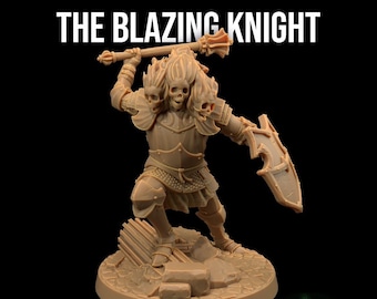 The Blazing Knight | The Curse of Traskvale Castle - Dragon Trappers Lodge | D&D | TTRPG | High-Resolution Resin