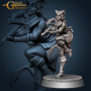 Tieflingbaard | The Entertainers - Galaad Miniatures | D&D | TTRPG | Hars met hoge resolutie