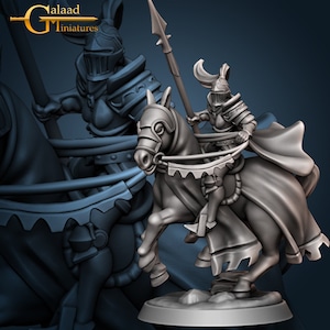 Mounted Knights | The Lady Knights - Galaad Miniatures | D&D | TTRPG | High-Resolution Resin