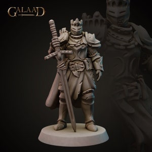 Armored King | King&#39;s Knights - Galaad Miniatures | D&D | TTRPG | High-Resolution Resin