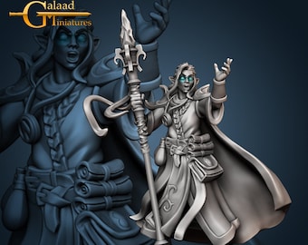 Fenton, Elf Wizard | Into the Dungeon - Galaad Miniatures | D&D | TTRPG | High-Resolution Resin