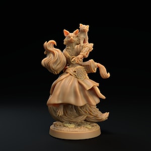 Kitsune Spellcaster | Yokai Lodge - Dragon Trapper&#39;s Lodge | D&D | TTRPG | High-Resolution Resin