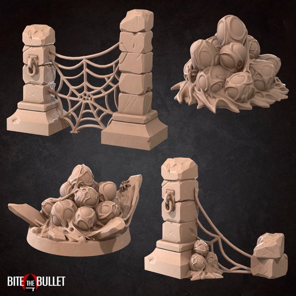 Arachnophobia Terrain Pack | Undead Dungeon - Bite the Bullet | High Resolution Resin