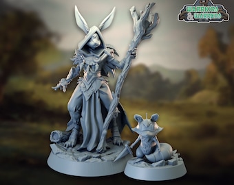 Warren Magistrate, Harengon Druid | Warriors and Warrens - Broken Anvil Miniatures | D&D | TTRPG | High-Resolution Resin