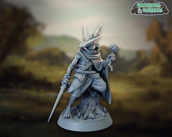 Briar Burglar, Harengon Swashbuckler | Warriors and Warrens - Broken Anvil Miniatures | D&D | TTRPG | High-Resolution Resin