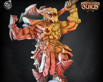 Dragonborn Barbarian | Adventurer's Guild - Cast n Play | D&D | TTRPG | High-Resolution Resin