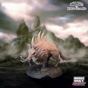 Razorback Thornhog, Dire Boar | Savage Beasts of Kinjo Island - Broken Anvil Miniatures | D&D | TTRPG | High-Resolution Resin