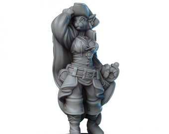 Cat Captain, Tabaxi Pirate | Pirates - Vae Victis Miniatures | High Resolution Resin