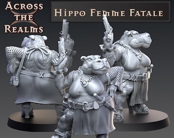 Hippo Femme Fatale / Mercenarios del Multiverso - A través de los Reinos / Resina de alta definición 12K