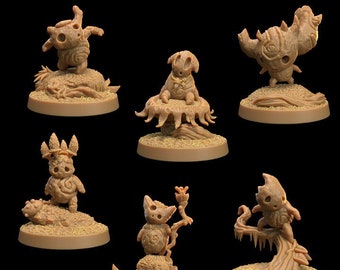 Kodama, Forest Spirits, Chwinga | Yokai Lodge - Dragon Trapper&#39;s Lodge | D&D | TTRPG | High-Resolution Resin