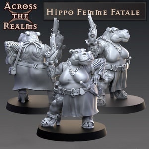 Hippo Femme Fatale | Mercenaries of the Multiverse - Across the Realms | 12K High Detail Resin