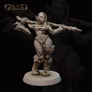 Pinup Female Orc | Tribal Orc Clan - Galaad Miniatures | D&D | TTRPG | High-Resolution Resin
