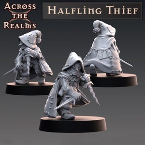 Halfling Ladrão | PNJs Essenciais - Através dos Reinos | Resina 12K de Alto Detalhe