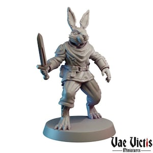 Harengon Fighter | Across the Fairy Realm Portal - Vae Victis Miniatures | High Resolution Resin
