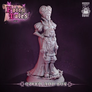 Queen and Boy | Fairy Tales - Drunken Dwarf | 12K High Detail Resin