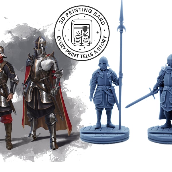 Waterdeep City Guard | Dungeons & Dragons Waterdeep Dragon Heist | Human Fighter | 12K High Detail Resin