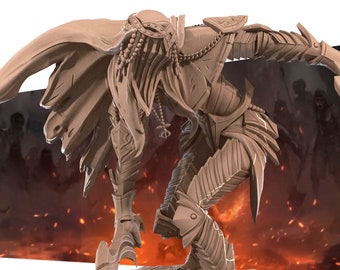 Emma, a Cavaleira Exilada da Catedral | Bullet Souls - Morda a Bala | D&D | RPG de Mesa | Resina de Alta Resolução