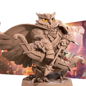 Owlfolk Ranger, Owlin | Owlfolk - Bite the Bullet | D&D | TTRPG | High-Resolution Resin