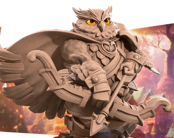 Owlfolk Ranger, Owlin | Owlfolk - Bite the Bullet | D&D | TTRPG | High-Resolution Resin