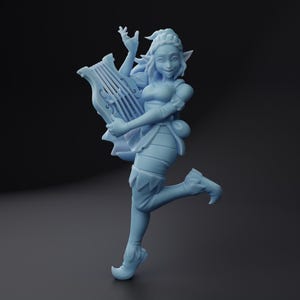 Giften, the Elf Bard | Twin Goddess Miniatures | D&D | TTRPG | High-Resolution Resin
