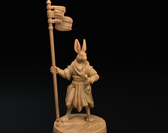 Harengon Bannerman / La venganza del Farmomancer - Dragon Trappers Lodge / D&D / TTRPG / Resina de alta resolución