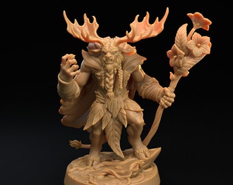 Forestfolk Satyr Druid | The Fae Petal Courts - Dragon Trappers Lodge | High Resolution Resin