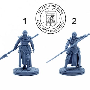 Glaive Knight | Dungeons & Dragons Miniatures | Human Fighter | 12K High Detail Resin