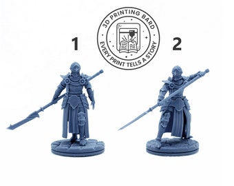 Glaive Knight | Dungeons & Dragons Miniatures | Human Fighter | 12K High Detail Resin