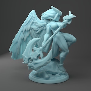 Valera, the Angel of Justice | Twin Goddess Miniatures | D&D | TTRPG | High-Resolution Resin