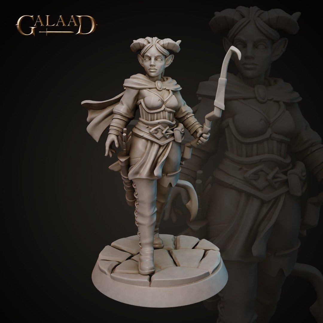 Trifling Ranger Female Tiefling Ranger | Tieflings - Galaad Miniatures | D&D | TTRPG ...