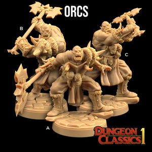 Orcs | Dungeon Classics 1 - Dragon Trappers Lodge | D&D | TTRPG | High-Resolution Resin