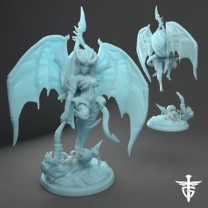 Death Scythe Succubus | Twin Goddess Miniatures | D&D | TTRPG | High-Resolution Resin
