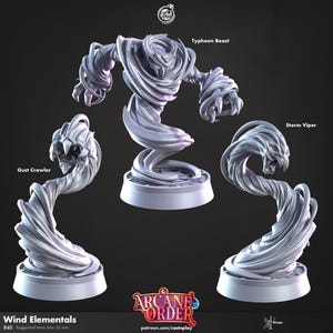 Wind Elementals | Arcane Order - Cast n Play | D&D | TTRPG | High-Resolution Resin
