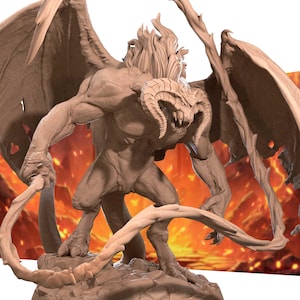 Feuerdämon | Dämonen-Dungeon - Beiß in die Kugel | D&D | TTPR | Hochauflösendes Gießharz
