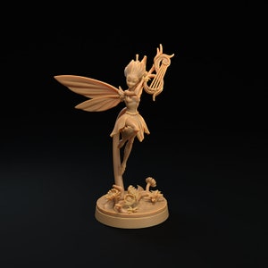 Seelie Fairy Harp Bard | The Fae Petal Courts - Dragon Trappers Lodge | D&D | TTRPG | High-Resolution Resin
