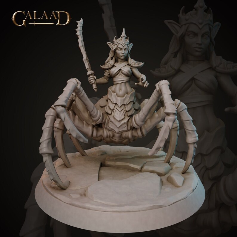 Driders / The Depths - Galaad Miniatures / D&D / TTRPG / Resina de alta resolución One Sword