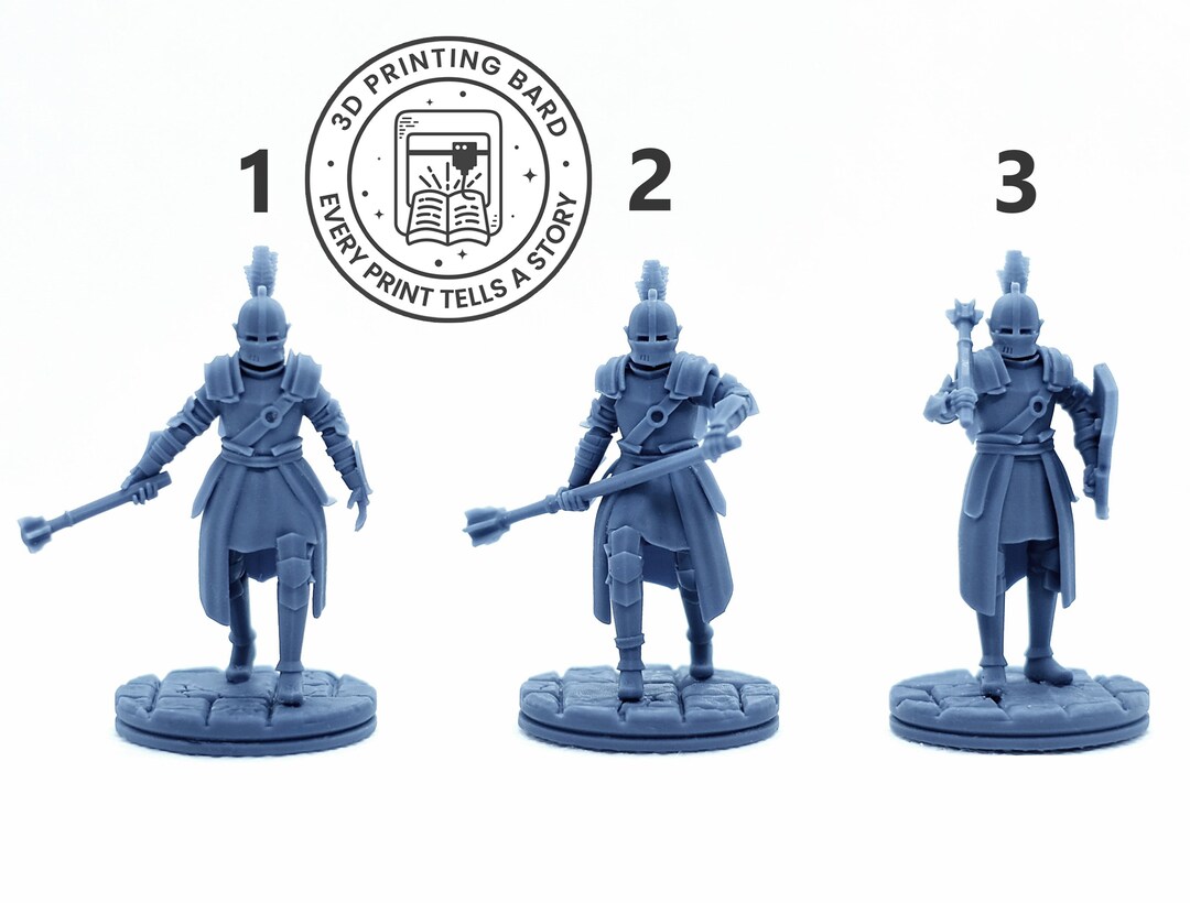 Mace Knight Dungeons and Dragons Miniatures Human Fighter 12K High