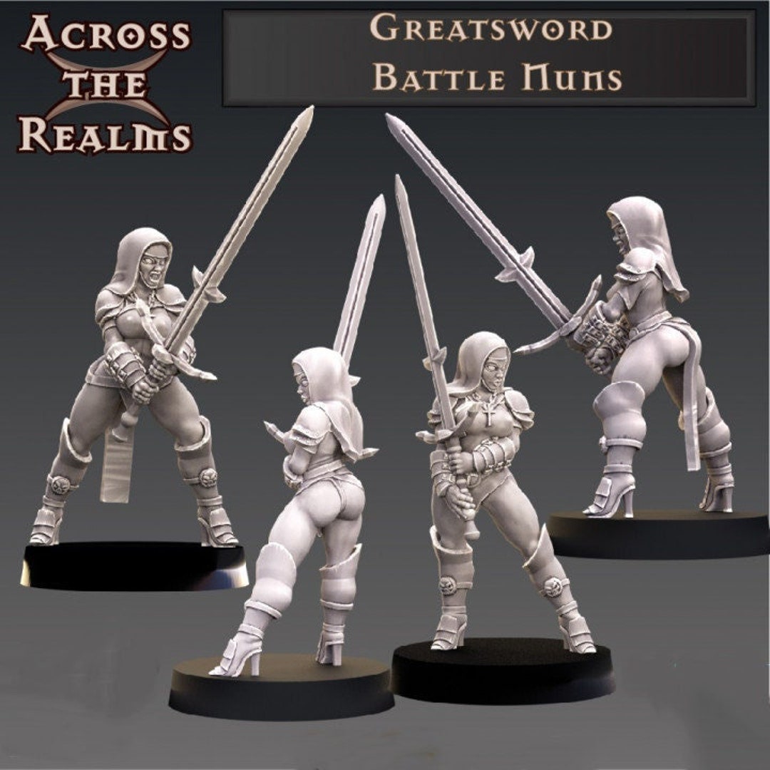 Greatsword Battle Nuns Battle Nuns Across the Realms 8K - Etsy Denmark