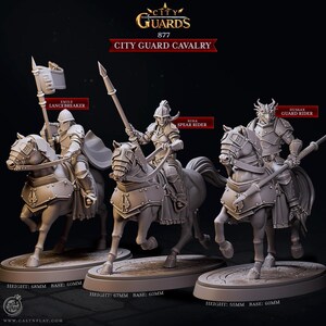 City Guards Cavalry | City Guards - Cast n Play | D&D | TTRPG | High-Resolution Resin