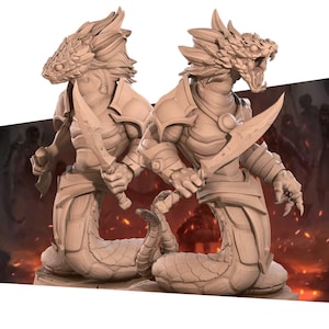 Yuan-ti | Iconic Monsters - Bite the Bullet | D&D | TTRPG | High-Resolution Resin