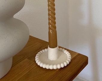 playful candle holder for taper candles | pearls | candle holder | gift idea | birthday present | home decoration | decoration | gifts | candles