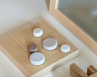 Handmade refrigerator magnets | round set of 5 | magnet | gift | gift decoration | gift wrapping | souvenir | magnetic board | mix