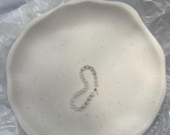 Decorative round tray | Plate | 21 cm | Round tray | Table decoration | Gift | Handmade decoration | Jewelry tray | Coaster