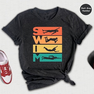 Retro Swimming Shirt, Best Swim Lover T-shirt, Swimmer Love Gift, Love To Swim Tee, Retro Swim Party T-shirt