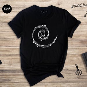 Music Teacher Shirt Casual T-Shirt: Funny Music Notes Design, Cotton Blend (Unisex Sizes S-3XL, Comfortable Fit) immagine 7