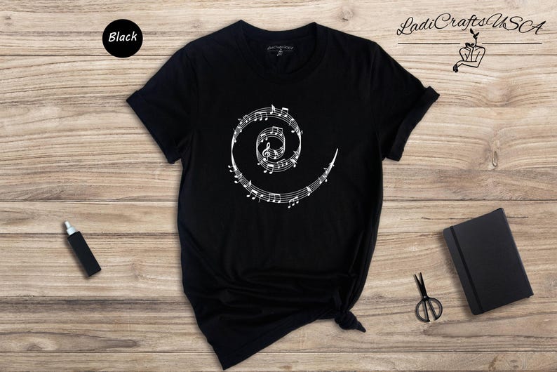 Music Teacher Shirt Casual T-Shirt: Funny Music Notes Design, Cotton Blend (Unisex Sizes S-3XL, Comfortable Fit) immagine 7