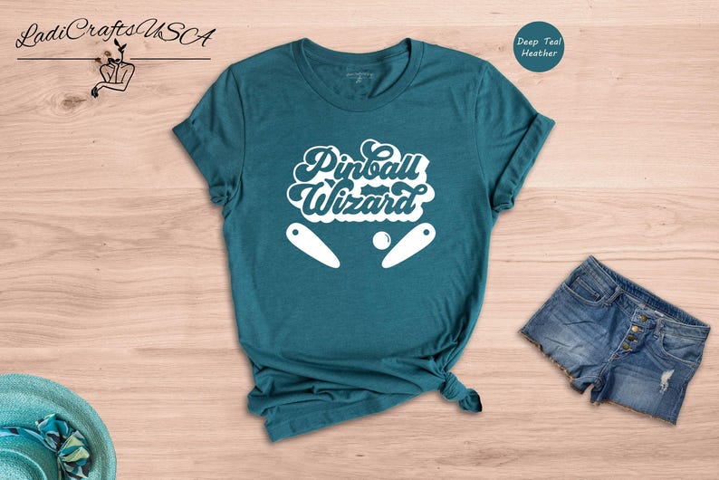Pinball Wizard Shirt: Retro Arcade Graphic - Cotton Blend, Unisex Casual Wear image 4